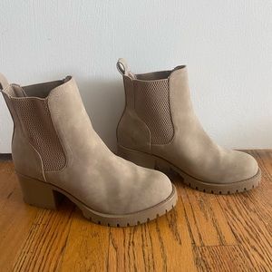 MIA Tan Heeled Booties